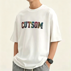 T-shirt surdimensionné pour homme, style streetwear personnalisé, coupe ample, protection solaire UV, <span class=keywords><strong>couleur</strong></span> changeante progressivement selon la température - Product Image 1