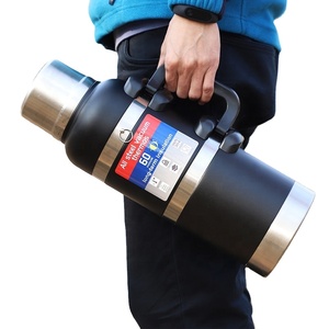 Châu Âu chai nóng khổng lồ với tay cầm có thể gập lại cho khách du lịch có thể tùy chỉnh 304 kim loại 3L/<span class=keywords><strong>4L</strong></span>/5L công suất lớn Thermos Iced chai - Product Image 2