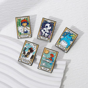 Tarot esmalte pines personalizados Noface-man Calcifer San Howl <span class=keywords><strong>Kiki</strong></span> Ponyo broches solapa insignias dibujos animados anime pines esmalte broches - Product Image 1
