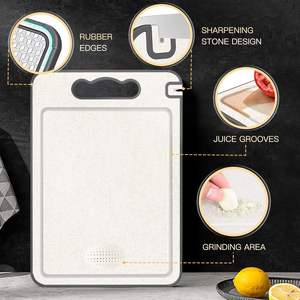 Planche à découper double face en titane et acier inoxydable, résistante aux rayures, ustensile de cuisine - Product Image 4