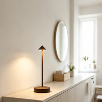 Lampe de chevet sans fil à commande tactile, lampe de table LED compacte en métal pour chambre à coucher – Offre spéciale