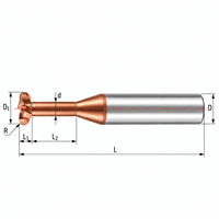 Fraise à face et à coins en carbure pour machine-outil CNC, à haute vitesse d'entraînement, à angle droit, OEM