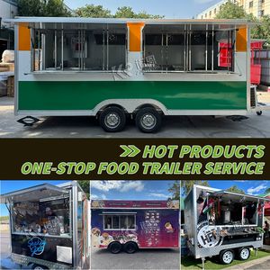 Remolques de Comida Rápida Móviles Personalizados 2025, Totalmente Equipados, Carrito de Comida con Ruedas para Café y Helados en Venta - Product Image 5