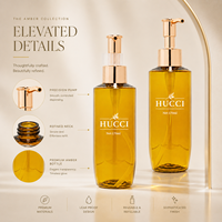 Bouteille de lotion cosmétique en plastique PET personnalisée de 170 ml, flacon pompe pour sérum capillaire, gel douche, shampoing, emballage