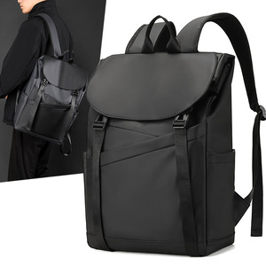 Stylish <b>Large</b> Capacity <b>Backpack</b> 15 Inches Laptop Compartment Everyday Use Casual Business Men Women Solid Color - Product Image 1