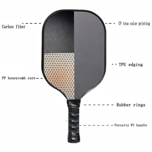 Pickleball vợt thermoforming tích hợp tùy chỉnh sợi carbon ngâm mái chèo