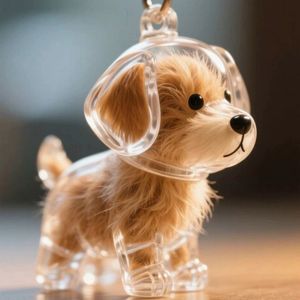Petop Supplier Llavero con forma de perro, cápsula de recuerdo para pelo de mascota, colgante alternativo para recortes de pelo y cenizas de cremación - Product Image 2