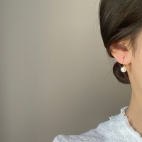 Boucles d'oreilles en argent Sterling 925 et plaqué or pour femmes, bijoux, perles d'eau douce, élégantes, nouvelle collection