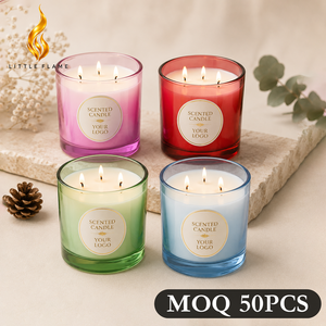 Velas Aromáticas de Cera de Soya con Logotipo Personalizado LF, Vela de Aromaterapia en Frasco de Vidrio Degradado de Alta Calidad para Dormitorio, Spa, Hogar, Regalo - Product Image 1
