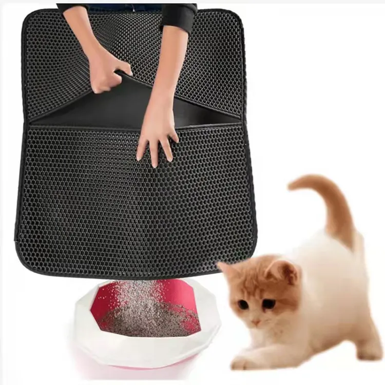 1pc Pet Cat Litter Mat Waterproof Double Layer Cat Litter Trapping