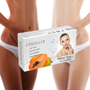 Wholesale organic best vaginal whitening cleansing handmade soap probiotic ph balance itching relief yoni bar soap papaya