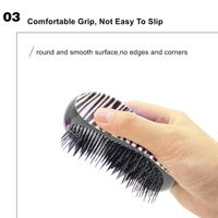 Peigne de massage à sec ou humide de galvanoplastie portable de type mangue personnalisé pour enlever les nœuds et les nœuds brosse à cheveux démêlante