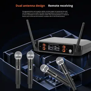 Microphone sans fil portable ABS Watford One-to-Four pour karaoké à domicile, chant en extérieur, TV, KTV, conférence, modèle K4 - Product Image 6