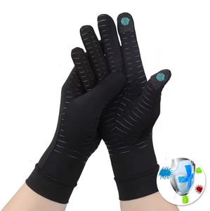 Sarung tangan bersepeda jari penuh, sarung tangan olahraga pemulihan rehabilitasi tangan dengan serat tembaga spandeks - Product Image 2