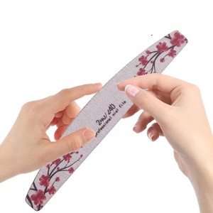 Neuer Nagel feilen puffer Doppelseitiger Kalk puffer Mix 80/100/150/180/240 Blumen druck block Halbmond UV-Gel Nagellack <span class=keywords><strong>feile</strong></span> - Product Image 2