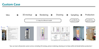 Vitrine d'affichage LED en acrylique personnalisée pour cigarettes, huiles essentielles, tabac, magasin, armoire publicitaire