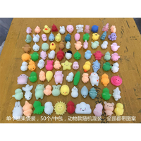 Assortiment de mini jouets mochi squishy en TPR souple, animaux de Noël scintillants, jouets à presser anti-stress et décompression