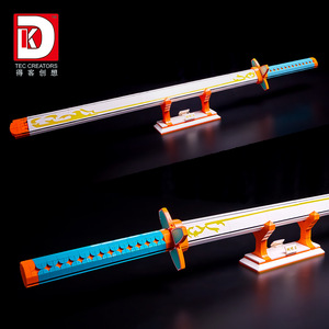 Pilar de insecto luminoso <span class=keywords><strong>Shinobu</strong></span> modelo de ladrillo DIY <span class=keywords><strong>Mini</strong></span> Katana rompecabezas montaje creativo juego de bloques de construcción para niños adultos regalo - Product Image 4