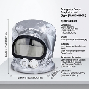 Respirateur d'évacuation d'incendie à diaphragme <span class=keywords><strong>vocal</strong></span> à 2 couches en silicone réutilisable, homologué CE, avec assistance respiratoire intelligente, expédition mondiale - Product Image 2