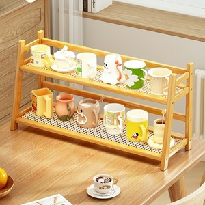 Support de rangement multi-niveaux pour tasses, petit porte-tasses de bureau, type sur pied, pour la maison et le bureau - Product Image 1