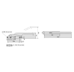 FS6669 Industrielle En Alliage de Zinc Congélateur <span class=keywords><strong>Four</strong></span> Réfrigérateur Serrure de Poignée De <span class=keywords><strong>Porte</strong></span> D'armoire - Product Image 6