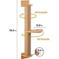 Vente en gros de haute qualité en bois massif étagère murale à griffoir pour chat hamac mural arbre à chat cadre d'escalade mural