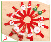Kerst Snap Armbandje Kerstman Rendier Sneeuwpop Slap Armbandje Kerstmis Pop Cirkel Party Favor Decoratie Cadeau voor de kous
