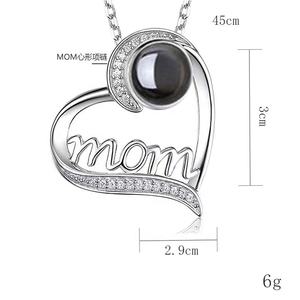 Customized Photo Projection <strong>MUM</strong> <strong>Memory</strong> Jewelry Heart Letter MOM Necklaces Mother's Day <strong>Gifts</strong> with Picture Inside - Product Image 5