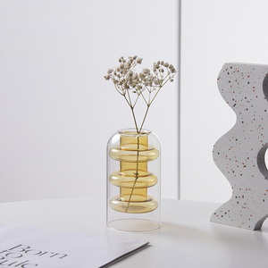 Nouveau Vase en Verre Créatif Minimaliste à Double Couche en Forme de Gourde à Trois Boules pour Décoration d'Intérieur et Culture Hydroponique - Product Image 3