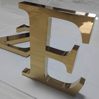 Logo en lettres métalliques personnalisées 3D non éclairées en acier inoxydable, enseigne en lettres creuses pour magasin, entreprise, réception