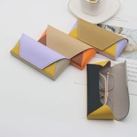 Étui à lunettes en cuir PU à prix d'usine, design rectangulaire rétro 2026, motif imprimé, boîte de rangement pour lunettes