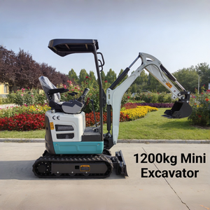 Envío Gratuito, Certificado por la EPA, Excavadora de Ruedas de 1.2 Toneladas con Bomba y Presión de Sistema de 17MPA - Product Image 3