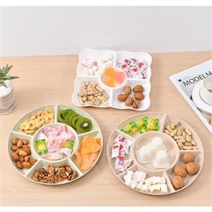 Plateau à collation <span class=keywords><strong>compartiment</strong></span>é en plastique de grande capacité Petite <span class=keywords><strong>assiette</strong></span> de fruits secs pour le salon Table basse Plats pour collation - Product Image 1
