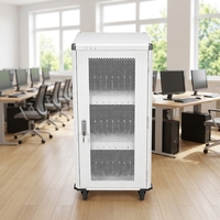 Chariot de recharge AC 110/220V, 20-40 emplacements, série DC, pour ordinateurs portables, Chromebooks et tablettes, idéal pour les salles de classe.