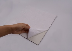 Dosseret de cuisine en mosaïque métallique aluminium <span class=keywords><strong>brossé</strong></span> argenté, à coller - Product Image 6