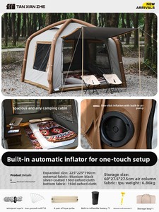 Tenda Gonfiabile Automatica Explorer a Montaggio Rapido per Campeggio, Pernottamenti, Picnic per Bambini, Portatile e Pieghevole - Product Image 2