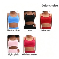 Soutien-gorge de yoga pour femme à maintien élevé et dos croisé, construction sans couture, effet push-up, mélange doux de Spandex/Nylon pour un confort optimal
