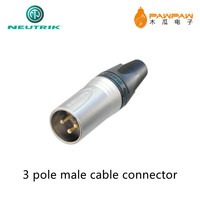 Connecteur XLR NC3MXX-HE 3 broches mâle] pour câble Neutrik prise XLR 3 broches mâle connecteur XLR nickelé 3 broches
