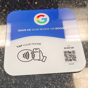 Biểu tượng tùy chỉnh in mã QR 100mm NFC <span class=keywords><strong>Google</strong></span> Ins xem xét tấm dấu hiệu dán NFC phương tiện truyền thông xã hội Acrylic NFC tấm - Product Image 3