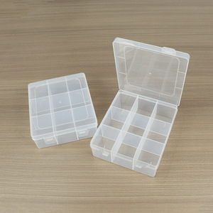 Transparent Plastic Storage <b>Box</b> 9 Compartment Organizer For Jewelry <b>Sewing</b> Tools Desktop Storage Case - Product Image 2