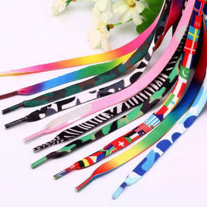 Lacets personnalisables multicolores en gros, directement de l'usine, pour chaussures homme et femme, universels - Product Image 1