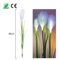Décoration de jardin extérieure en plastique imperméable, lampe LED à fibre optique en forme d'oreille de roseau de 86 cm, aspect naturel, éclairage de Noël pour pelouse