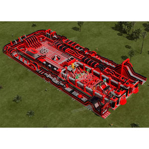 Monstruo tema salto extremo Diversión Centro inflable más grande casa de rebote ninja Guerrero Parque inflable para evento con pista de carreras - Product Image 1