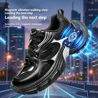 Baskets plateforme épaisses pour hommes, noires brillantes, en TPU et maille respirante, style streetwear oversize, chaussures décontractées pour la marche, vente en gros OEM