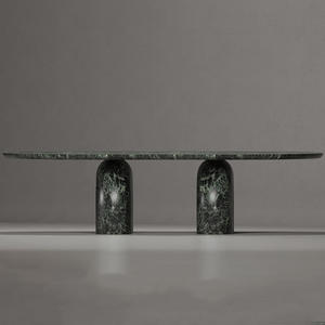 쿠무스 럭셔리 스톤 베르데 알피 직사각형 대리석 식탁 - Product Image 2