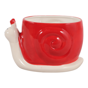 Candela profumata in ceramica a forma di lumaca, piccola e decorativa, per uso interno ed esterno - Product Image 5
