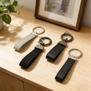 Porte-clés circulaire en cuir avec anneau, mini sac à bandoulière en cuir, petit sacoche assorti pour la mode quotidienne - Product Image 5