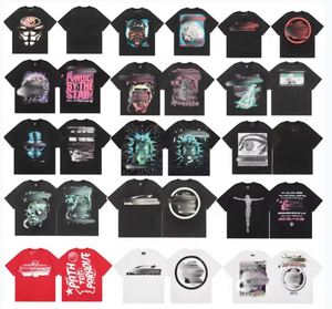 Vente directe d'usine, t-shirts décontractés d'été à manches courtes pour hommes et femmes, tendance, série Hell and Star NFC, imprimés, en coton pur, coupe ample - Product Image 1