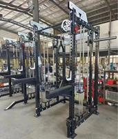 Máquina Smith Tres en Uno YG Fitness YG-A006, Máquina Multifuncional de Poleas Cruzadas para Uso Comercial, Pila de Pesas de 60 kg