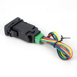 สวิตช์กดแบบคู่พร้อมไฟ LED แสดงสถานะไฟบาร์และไฟขับขี่ สีฟ้าและสีเขียว ไฟแบ็คไลท์ LED คู่ สวิตช์แบบโยกสำหรับเรือ 12V เปิด-ปิด - Product Image 3